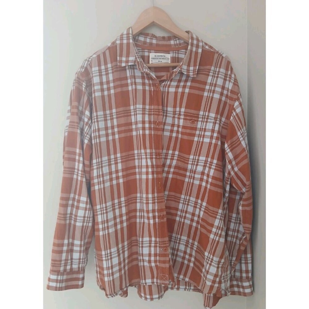 REI Co Op Campwell Flannel Button Down Blouse